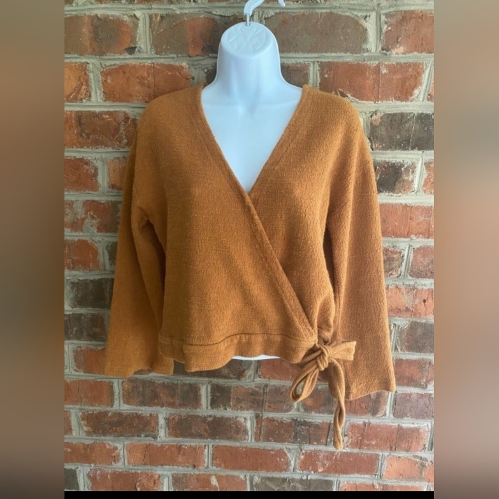 Texture & Thread Madewell Gold Chunky Knit Top M